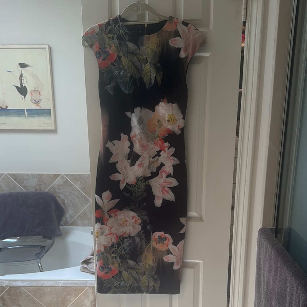 Floral Black Dress